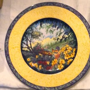 - Large Rooster Plate Fitz & Floyd Coq Du Village NIB